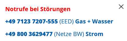 Notrufe bei Störungen melden